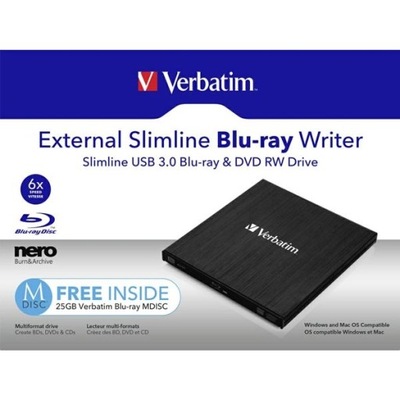 Verbatim externí Blu-Ray vypalovačka, 43890, techn