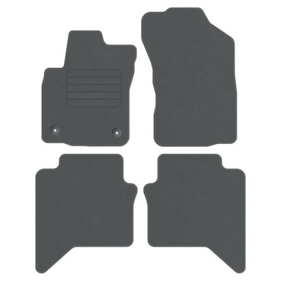 TOYOTA HILUX VIII 15- ALFOMBRILLAS GAMUZA COMFORT COLOR NEGRO  