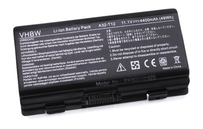 Bateria do Asus X51, seria X58 A32-X51, A32-T12 Li-Ion 11,1 V 4400 mAh