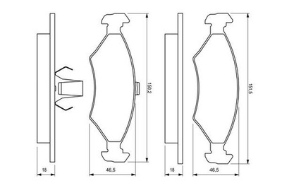 BOSCH 0 986 424 462 КОЛОДКИ ТОРМОЗНЫЕ