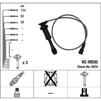 JUEGO TUBOS DE ENCENDIDO NGK 5074  