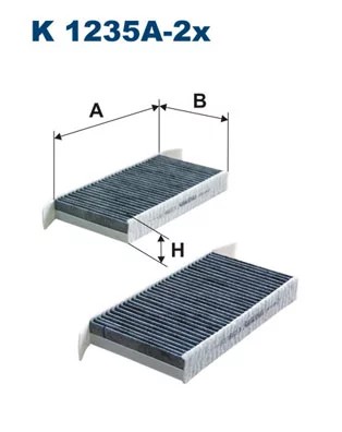 K1235A-2X FILTRO CABINAS DE CARBON  