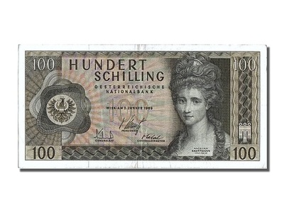 Banknot, Austria, 100 Schilling, 1969, 1969-01-01,