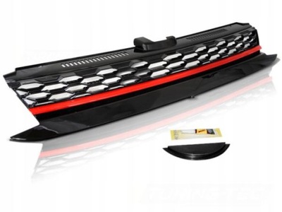 Решітка радіатора vw golf 7 17- gti style red фото №1