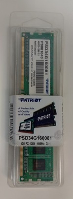 Pamięć RAM DDR3 Patriot PSD34G160081S 4 GB