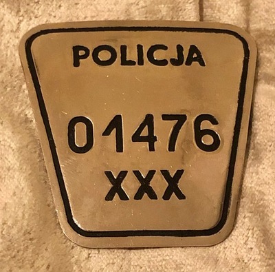 odznaka policyjna blacha funkcjonariusza policji lata 90