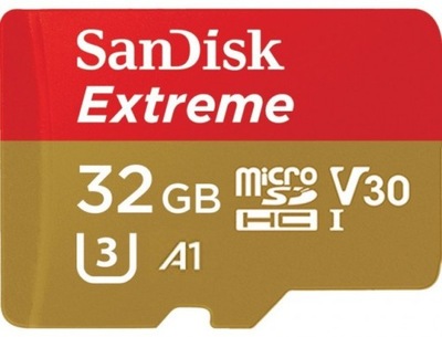 Karta SanDisk microSDHC Extreme 32GB U3 V30 UHS-I