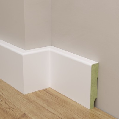 BIAŁA LISTWA MDF lakierowana -R5- wys. 8 cm długość 207 cm - 18 zł/mb