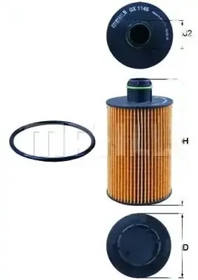 Фильтр масла ox 1145d knecht фото №1