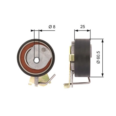 GATES T43023 ROLLO NAPINACZA, CORREA DISTRIBUCIÓN  