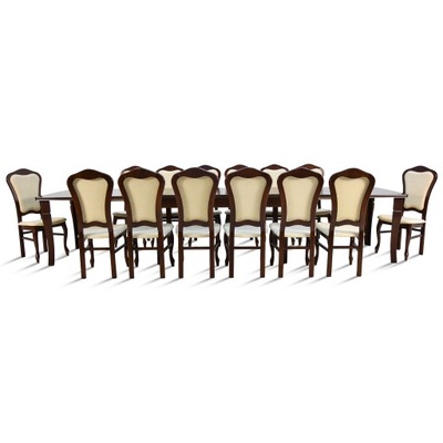 Duży stół 100x160/400 cm rozkładany 14 krzeseł