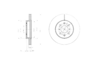 Delphi тормозные диски тормозные 2szt honda city civic iv c фото №1