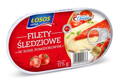 Filety Śledziowe w sosie pomid Łosoś Ustka 0,175 kg