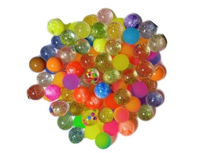 50 szt. piłeczki gumowe kauczukowe odbijające mix kolor