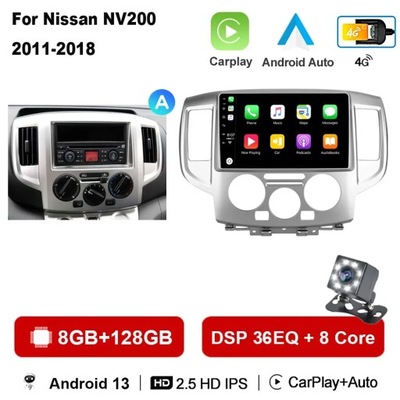 RADIO DE AUTOMÓVIL CON SYSTEMEM ANDROID 13 PARA NISSAN NV200 2011 2015 2016 2017-2018 CARPLAY AUTO  