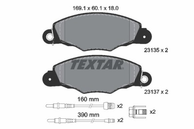 ZAPATAS DE FRENADO CITROEN PARTE DELANTERA XANTIA 98- 2313503  