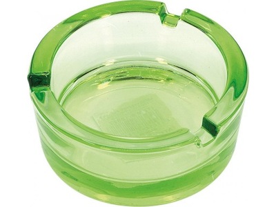 Popielniczka szklana okrągła zielona 8,5cm