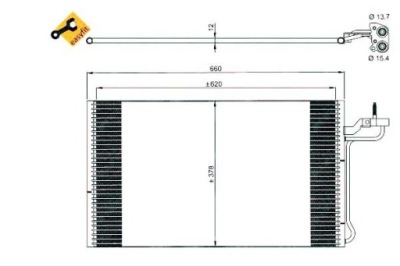 Конденсатор кондиционера volvo c30 v50 04- nrf фото №1