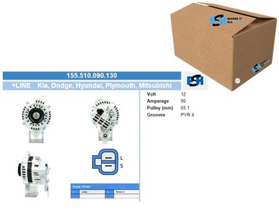 ALTERNADOR HYUNDAI 90A ALTERNADOR BV PSH  