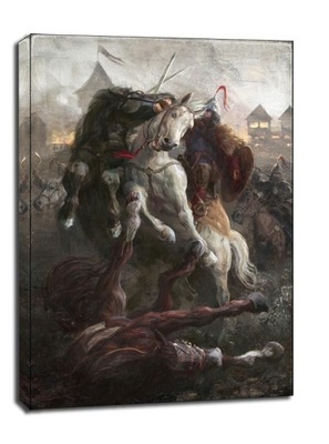 Bitwa o gród - obraz na płótnie 61x91,5 cm