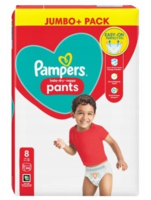 PAMPERS BABY-DRY PANTS ROZMIAR 8 - 44 SZTUKI 19+ KG