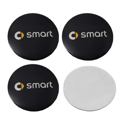 4 PIEZAS GASOLINA INSIGNIA PEGADURA EMBLEMA LLANTAS SMART 56MM  