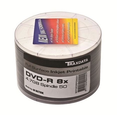 DVD-R Traxdata 4,7 GB Do Nadruku Printable 50 szt