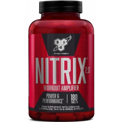 BSN NITRIX 2 180 tabs Kreatyna Preworkout Cutrulina Pobudzenie Pompa Siła