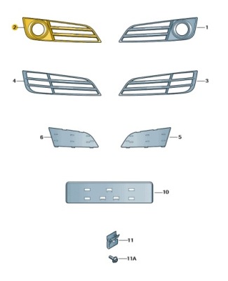 Решітка решітка радіатора заглушка бампера audi a8 d4 w12 права przedlift aso оригінал фото №1