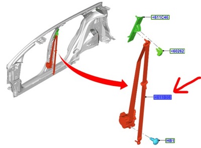 Pas безпеки перед lh ford ecosport 17- фото №1