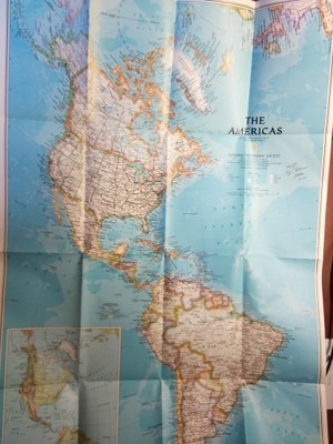 The Americas mapa National Geographic