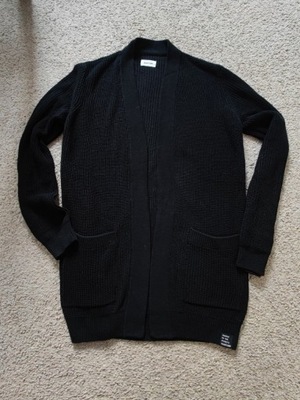 Yourturn sweter kartigan czarny z kieszeniami M/L