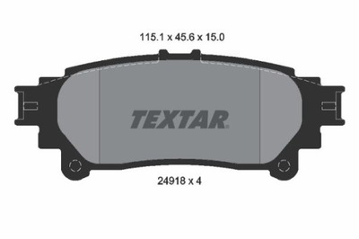 TEXTAR 2491801 КОЛОДКИ ГАЛЬМІВНІ