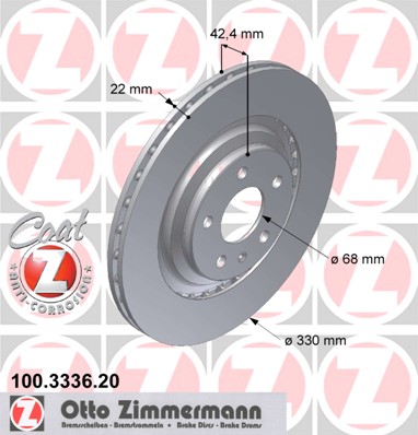 ДИСК HAMULCOW ZIMMERMANN 100.3336.20 4F0615601B