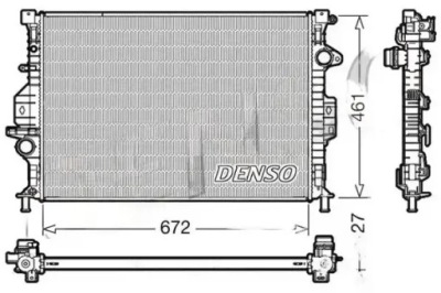 Радіатор води drm10069 denso ford c-max focus фото №1