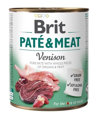 Karma BRIT PATÉ & MEAT z dziczyzną dla psa 800g