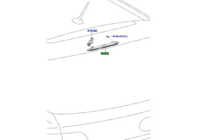 Toyota оригінальний номер 81570-05110 3-światło стоп led toyota avensis, auris фото №1