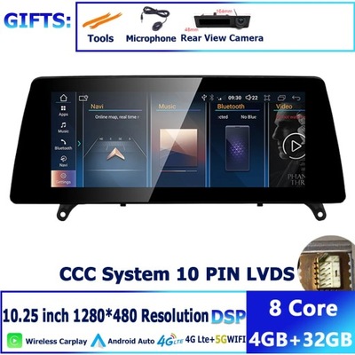 NAVEGACIÓN GPS ANDROID 12 DSP PARA BMW X5 E70 X6 E71 CCC CIC SISTEMA CARPLAY  