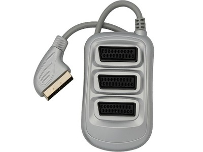 Rozgałęźnik ROZDZIELACZ SCART EURO 3 adapter