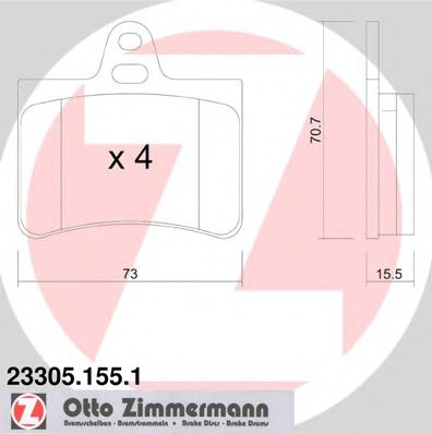 ZIMMERMANN CITROEN C5 I |C5 II TRINKELĖS GAL. 23305.155.1 