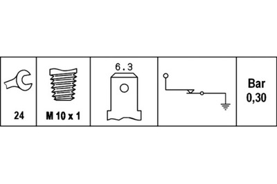 HELLA SENSOR DE PRESIÓN ACEITES SENSOR CISN.ACEITES  