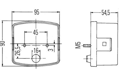 ФАРА ЗАДНЯЯ КОМБИНИРОВАНАЯ 95X90MM, ПРАВОЕ