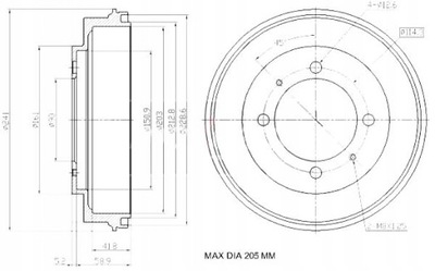 Maxgear 19-3194 барабан гальмівний фото №1