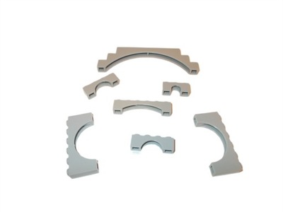 KLOCKI LEGO ELEMENTY ŁUKI SKLEPIENIA J.SZARE