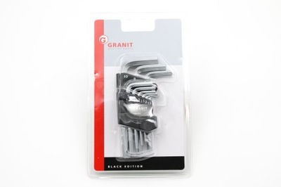 Klucze imbusowe, krótkie, 9 elementów