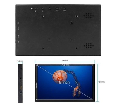 ELECROW monitor 10,1" Do zabudowy