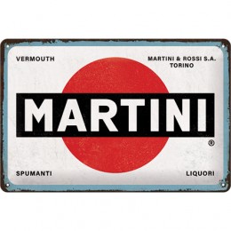 PLAKAT 20X30 MARTINI LOGOTIPO WHITE SZYLD METÁLICO  