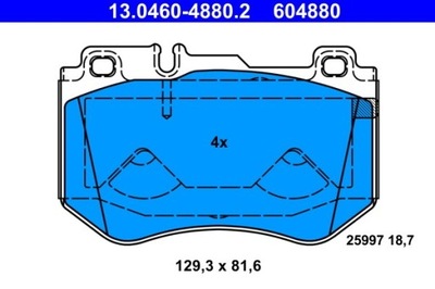 PADS BRAKE DB FRONT W205/S205/C205 AMG 13- 13.0460-4880.2 - milautoparts-fr.ukrlive.com