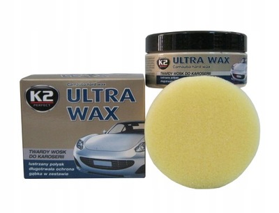 K2 ULTRA WAX TWARDY WOSK DO KAROSERII Z GĄBKĄ 250G