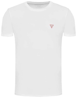 Biały t-shirt męski z logo GUESS XL